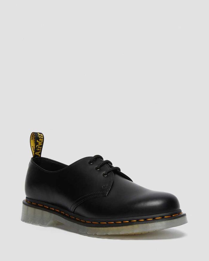 Dr Martens Oxfords Dame Svart 1461 Iced Smooth Læder 2637UAQJI